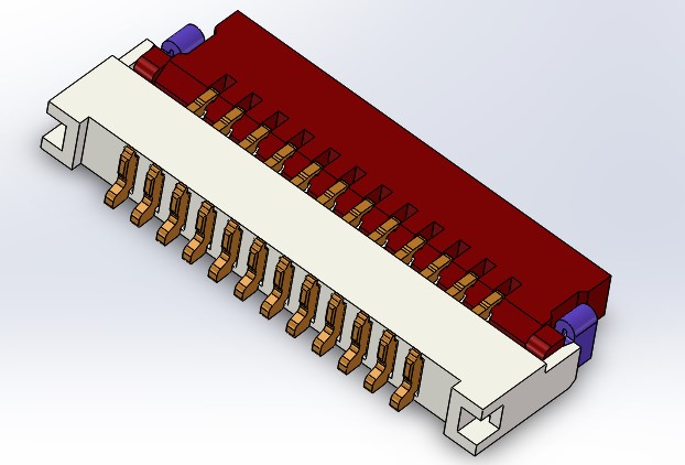 0.5mm Pitch FPC-CONN前掀帶扣H1.0